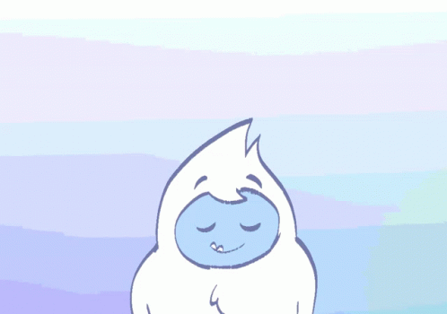 Sending Good Vibes Cartoon Yeti GIF