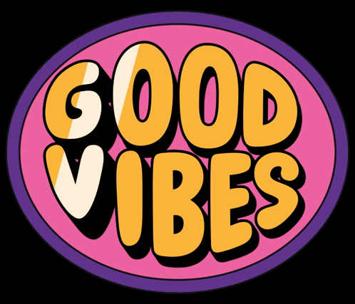 Good Vibes Sticker in Purple Circle