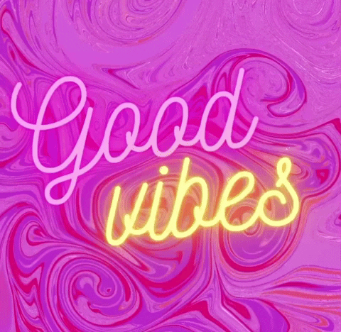 Good Vibes Word Swirl Effect GIF