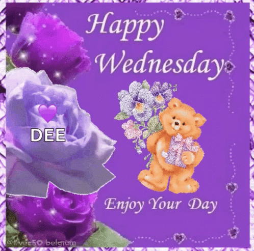 Good Wednesday Morning Purple Design GIF