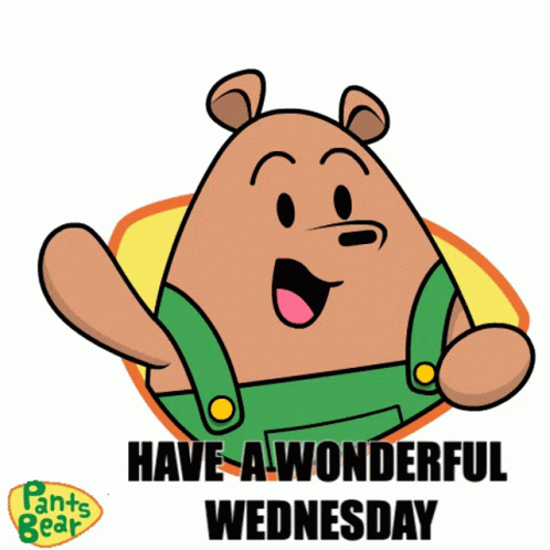 Good Wednesday Morning Pants Bear Waving GIF