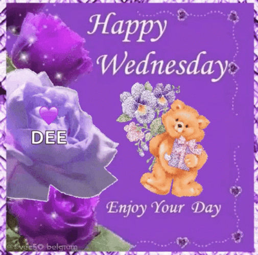Good Wednesday Morning Purple Design GIF