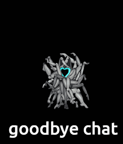 Goodbye Chat Poster with Blue Circle