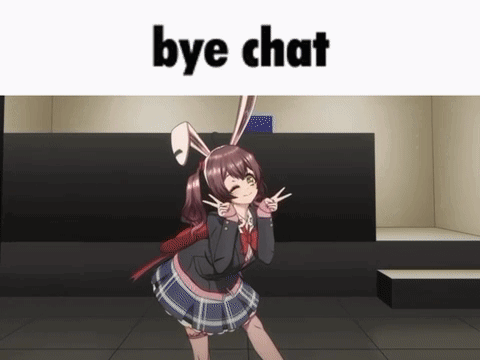 Goodbye Meme Anime Bunny Girl GIF