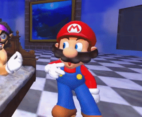 Goodbye Meme Super Mario Invisible GIF