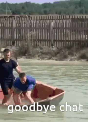 Goodbye Meme Water Drowning Salute GIF