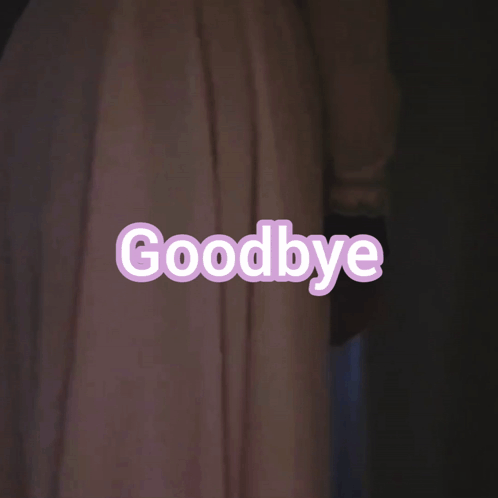 Goodbye on Pink Background