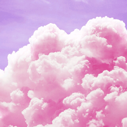 Goodbye Phrase Text Pink Clouds Background GIF