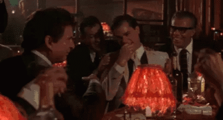 Goodfellas Tommy Devito Laughing Alongside Other Men GIF