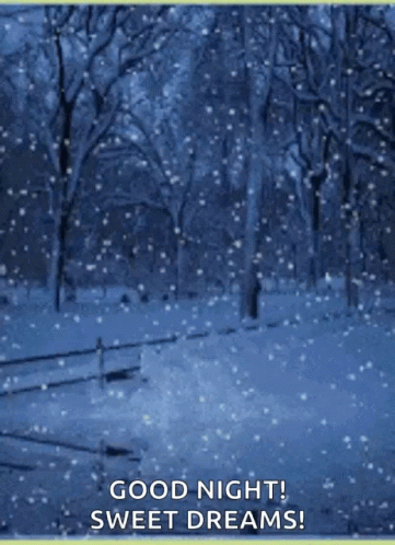 Goodnight And Sweet Dreams Snowfall GIF