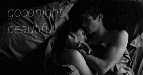 Goodnight Beautiful Couple Hug GIF