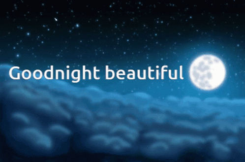 Goodnight Beautiful Shooting Star And Moon GIF