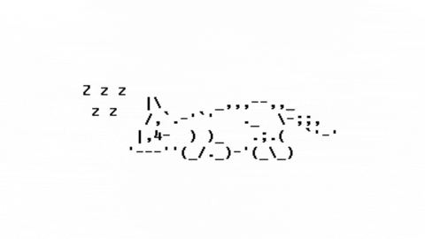 Goodnight Dotted Line Cat GIF