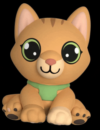 Goodnight From Brown Animated Cat GIF