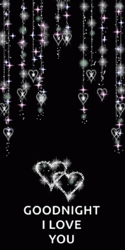 Goodnight I Love You Hearts GIF
