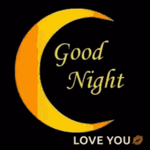 Goodnight I Love You Moon And Kiss GIF