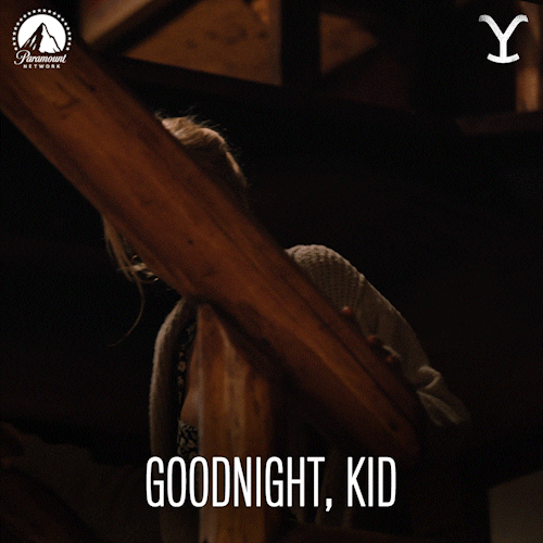 Goodnight Kid Beth Dutton Looking GIF