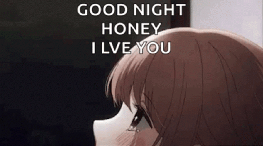 Goodnight Kiss Anime Couple Scum's Wish GIF 
