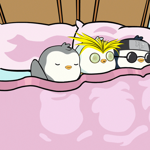 Goodnight Love Cute Penguins In Bed GIF