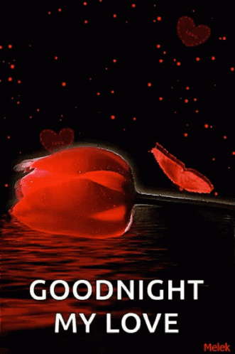 Goodnight Love Dazzling Popping Hearts GIF