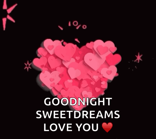 Goodnight Love You Card With Hearts GIF