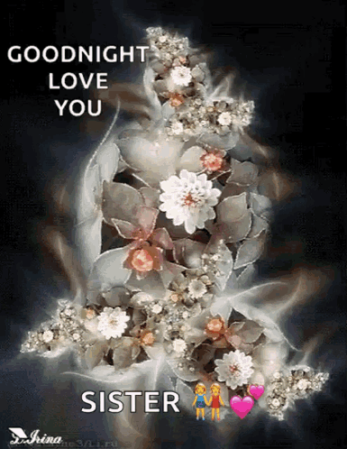 Goodnight Love You Sister Card GIF