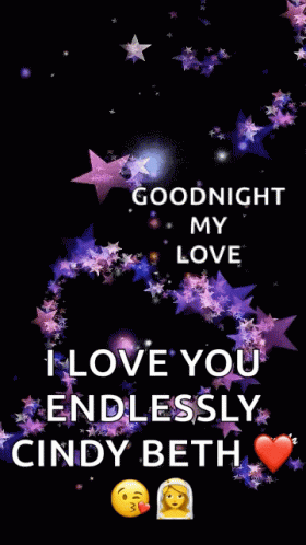 Goodnight My Love I Love You Endlessly Cindy Beth Message GIF
