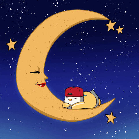 Goodnight Sleepy Moon Crest GIF