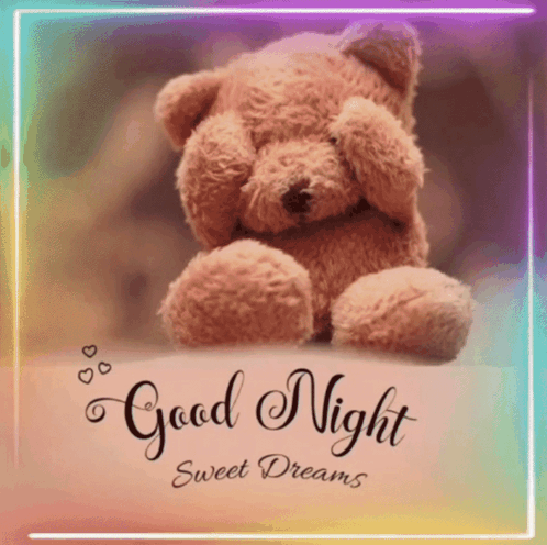 Goodnight Sweet Dreams Teddy Bear GIF