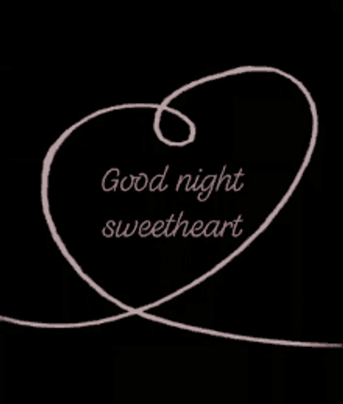 Goodnight Sweetheart Love Heart Sign GIF