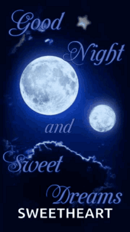 Goodnight Sweetheart Sweet Dreams Moonlight GIF