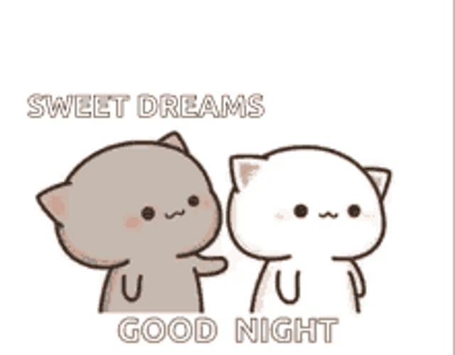Goodnight Sweetheart Sweet Dreams Peach Cat GIF