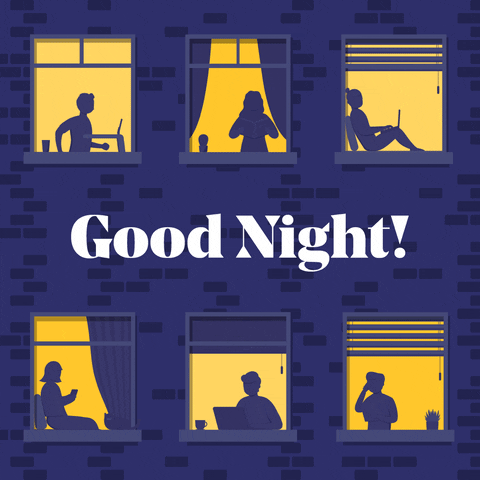 Goodnight Window Lights Out GIF
