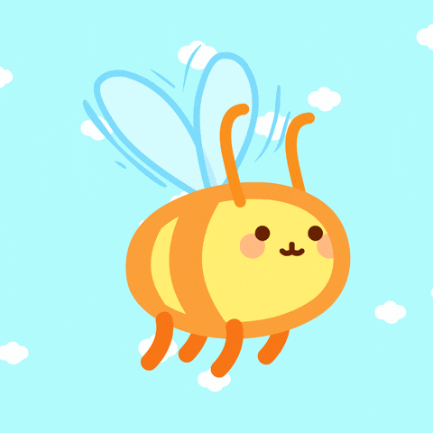 Goofy Ahh Bee Happily Floating GIF