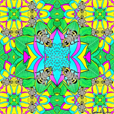 Goofy Ahh Bee Psychedelic GIF