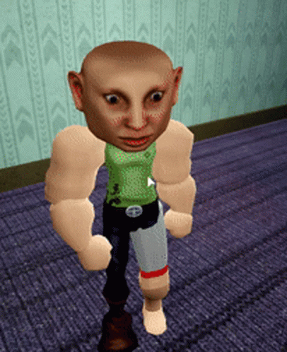 Goofy Ahh Dance Muscular Cartoon Guy GIF