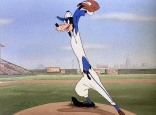 Goofy Baseball Pitch GIF