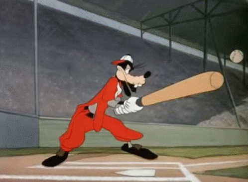 Goofy Fast Baseball Strike GIF