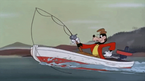 Goofy Fishing Boat GIF