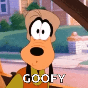 Goofy Is A Cartoon Character From Mickey Mouse 'S Donald Duck . GIF