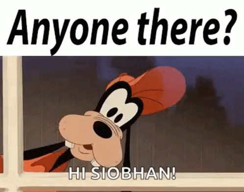 Goofy Is Looking Out Of A Window And Saying `` Anyone There ? '' GIF