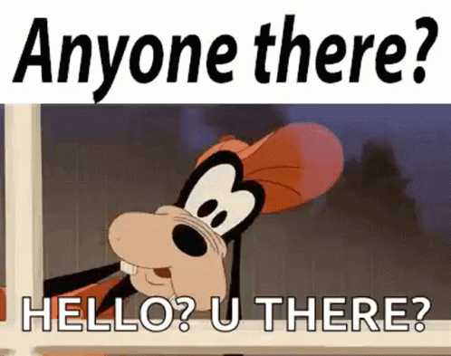 Goofy Is Peeking Out Of A Window And Says `` Anyone There ? Hello ? U There ? '' GIF