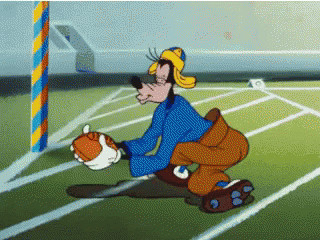 Goofy Loving Football Kickoff GIF