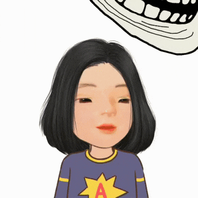 Goofy Meme Troll Face Avatar Girl GIF