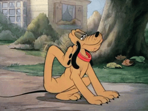 Goofy Scratches Itchy Ear GIF