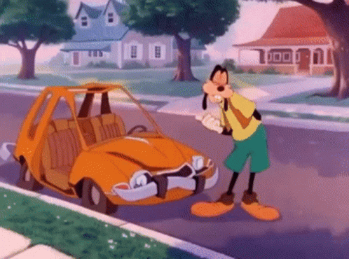Goofy Scream Car Explosion GIF