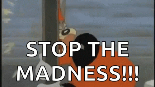Goofy Stop The Insanity GIF