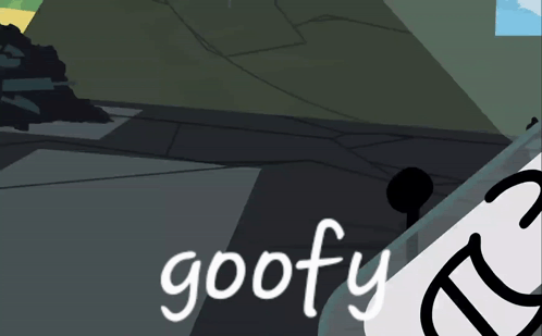 Goofy Word on Black Background