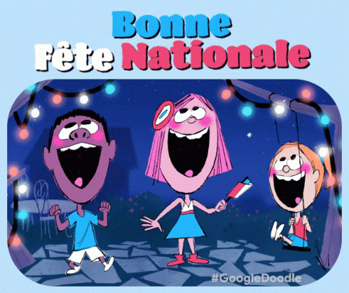 Google Doodle Bonne Fete Nationale Bastille Day GIF