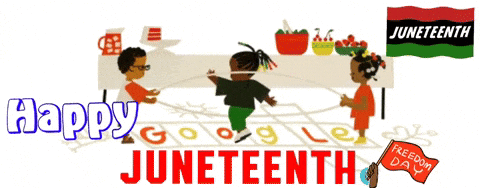 Google Doodle for Juneteenth With Flag